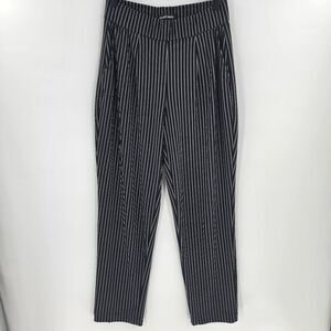 Hilary radley striped pants stretch black pinstripe office work womens small